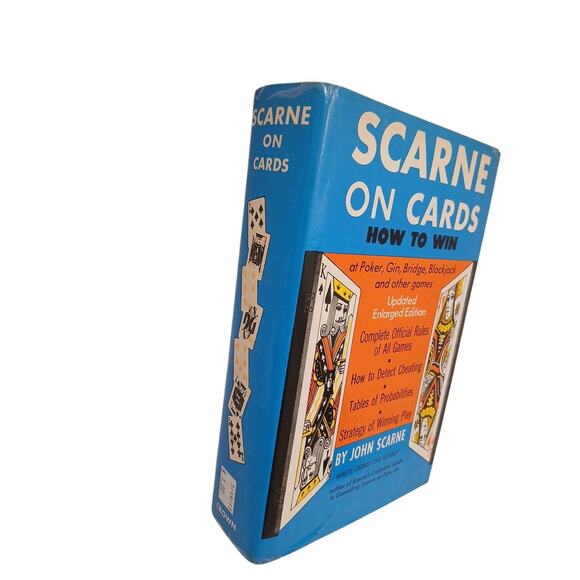1974 John Scarne On Cards Hardcover Dust Jacket Cheating Gambling Technical How - Picture 2 of 16